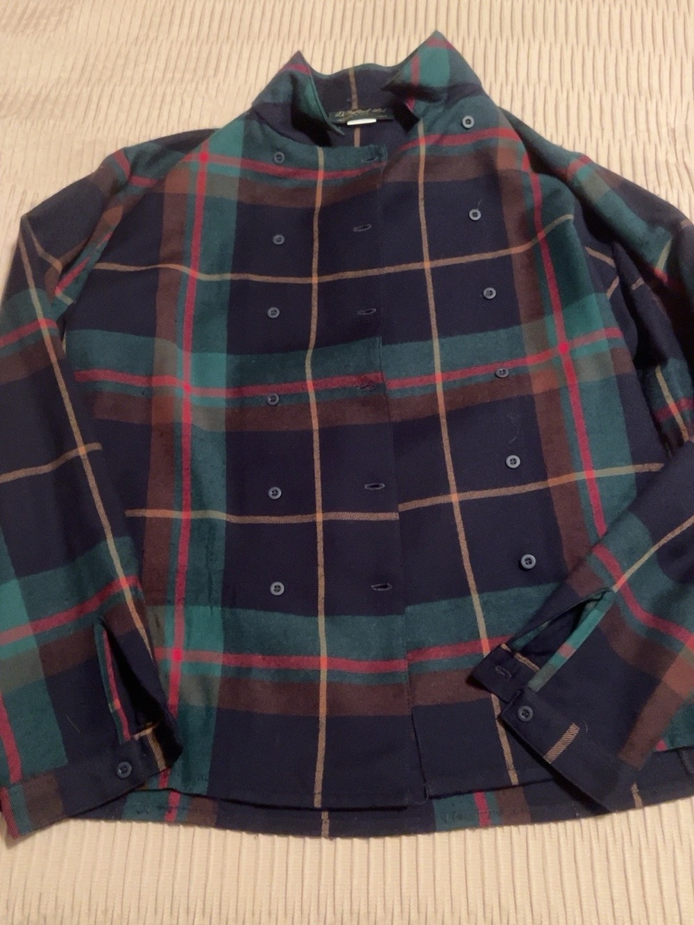 Vintage D. Delford Scotland Wool Tartan Jacket & Skirt Set